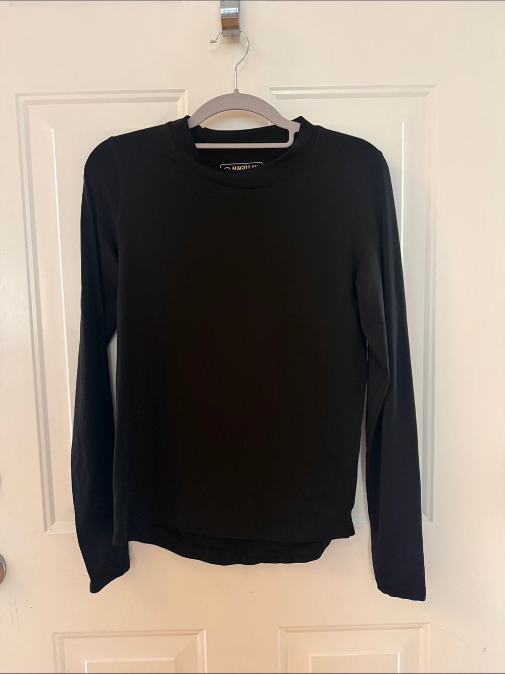 Youth Large Black Long-Sleeve Crewneck thermal